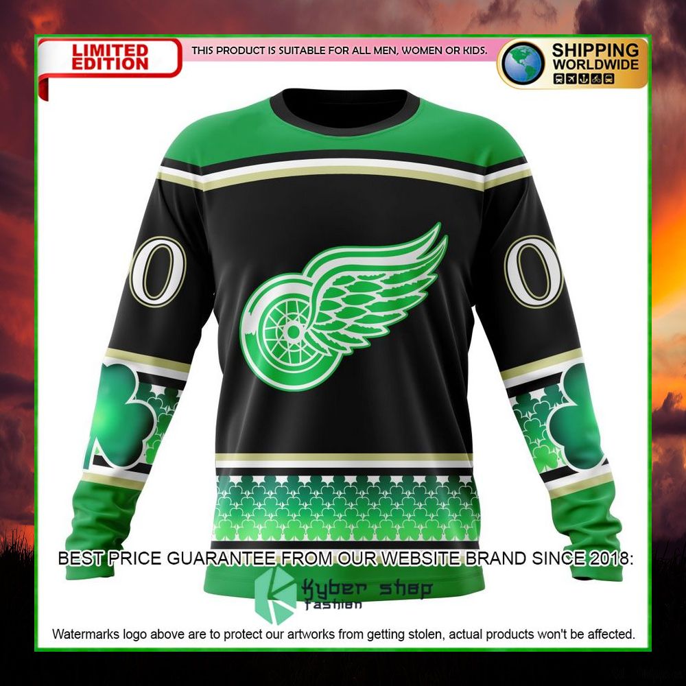 detroit red wings hockey celebrate st patricks day personalized hoodie shirt limited edition p1qqe