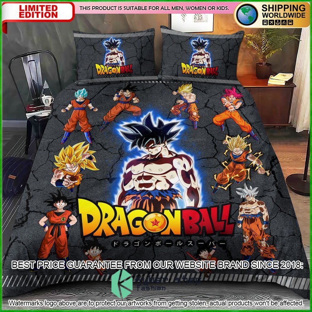 dragon ball goku power level crack bedding set limited edition 3kd1n