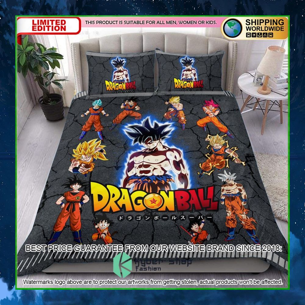 dragon ball goku power level crack bedding set limited edition 6s8ap