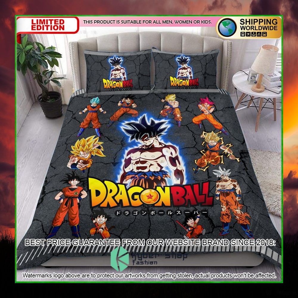 dragon ball goku power level crack bedding set limited edition fnygh