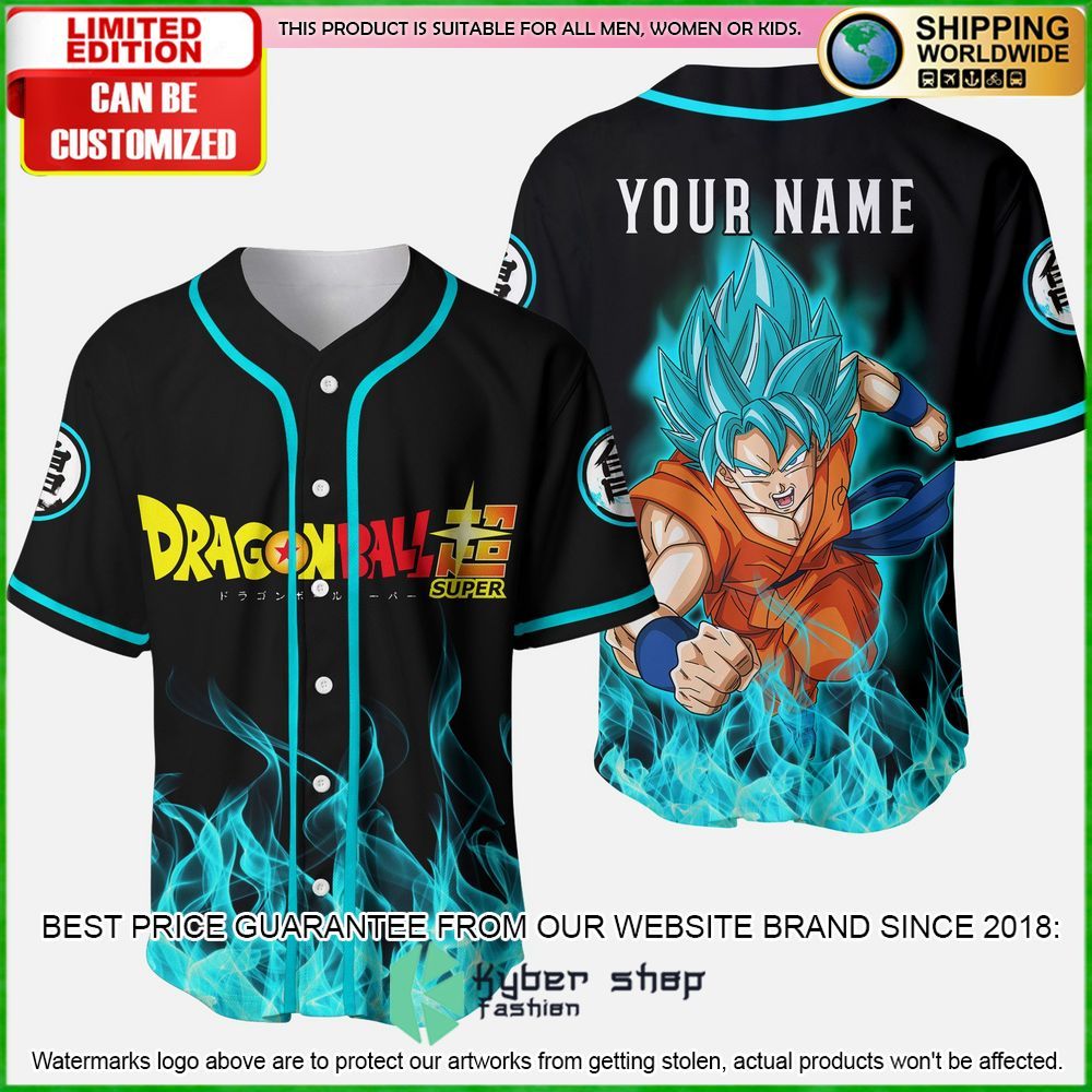 dragon ball super songoku custom name baseball jersey limited edition ttlmc