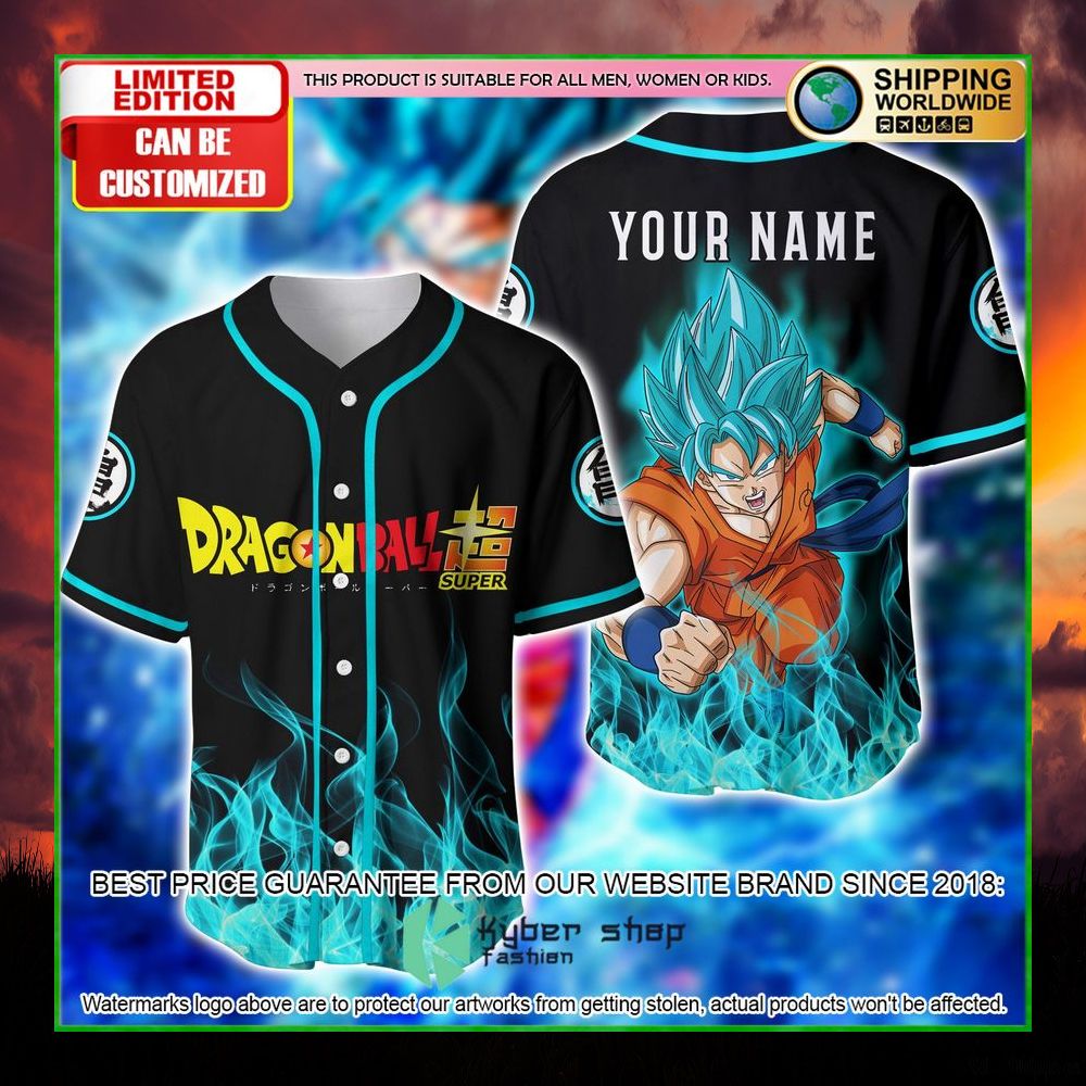 dragon ball super songoku custom name baseball jersey limited edition ty4ut