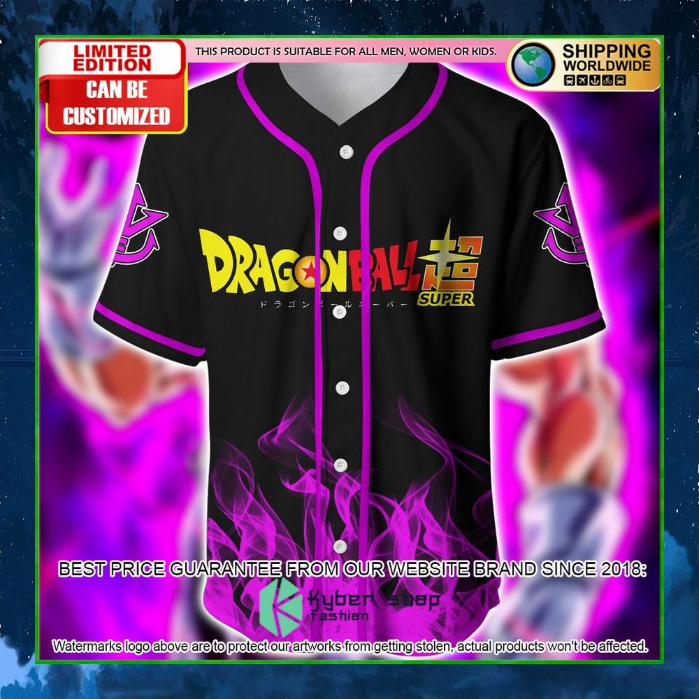 dragon ball super vegeta custom name baseball jersey limited edition