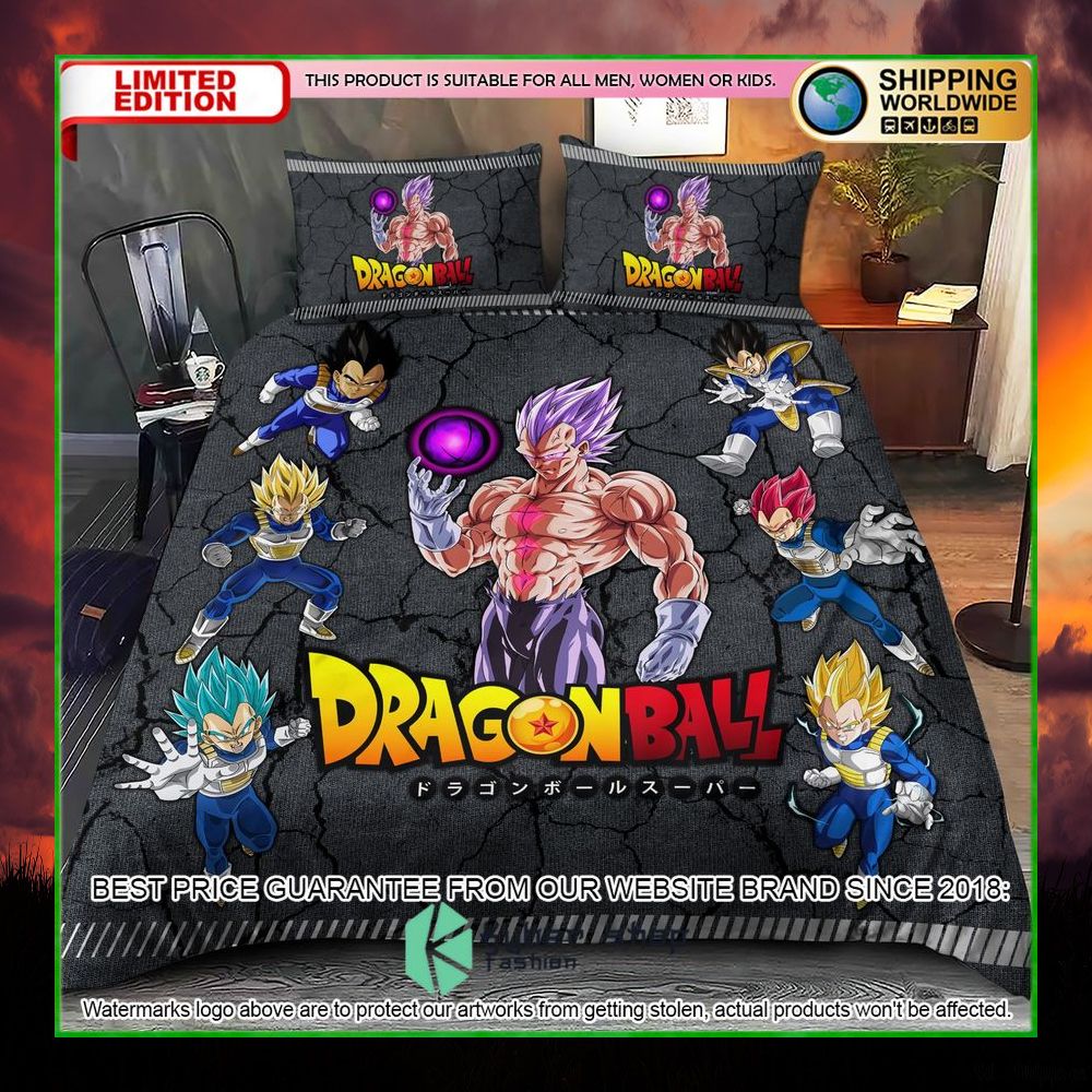 dragon ball vegeta power level crack bedding set limited edition 0yezj