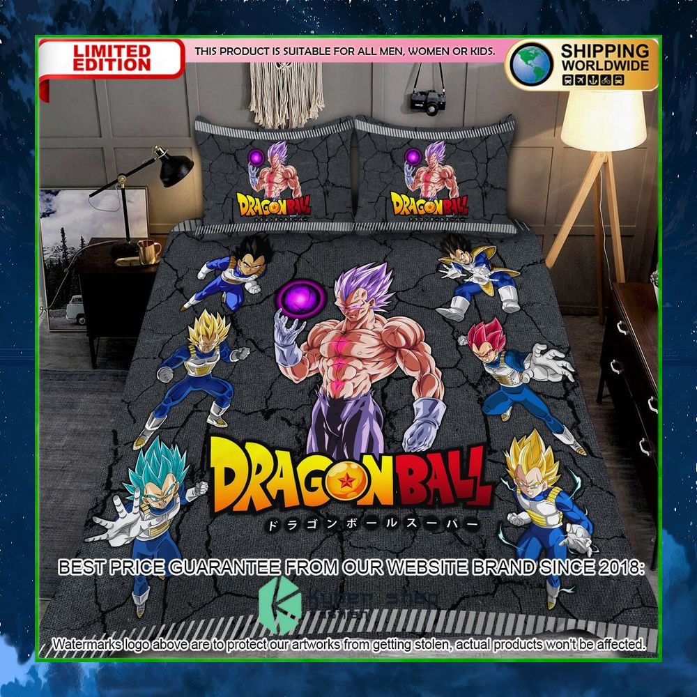 dragon ball vegeta power level crack bedding set limited edition cp4nl