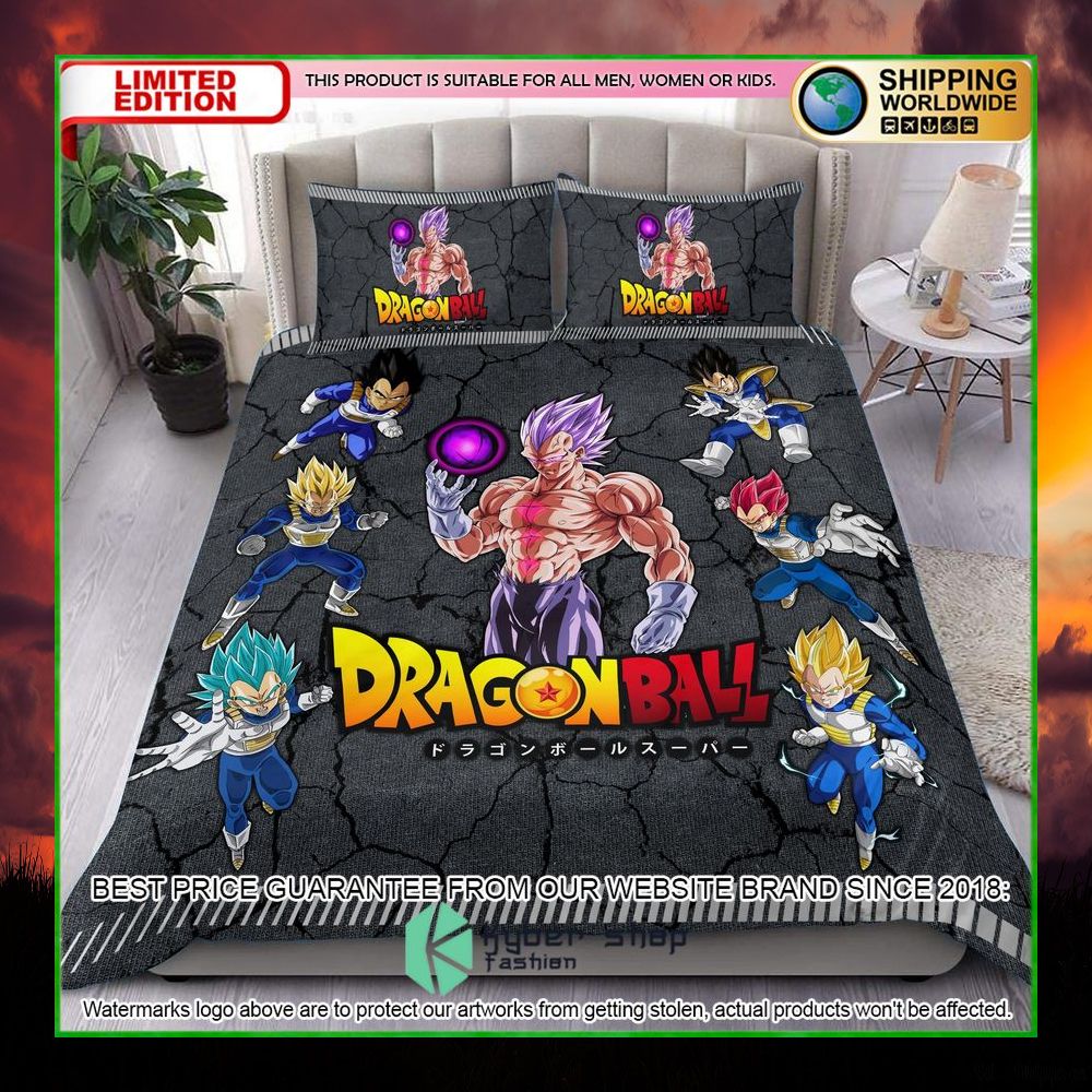 dragon ball vegeta power level crack bedding set limited edition hfjuf