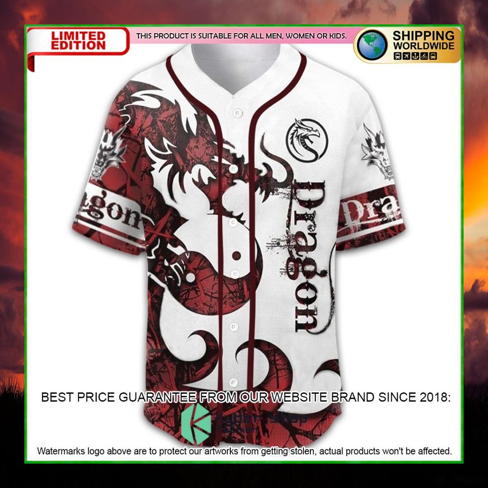 dragon tattoos baseball jersey limited edition mbsfj