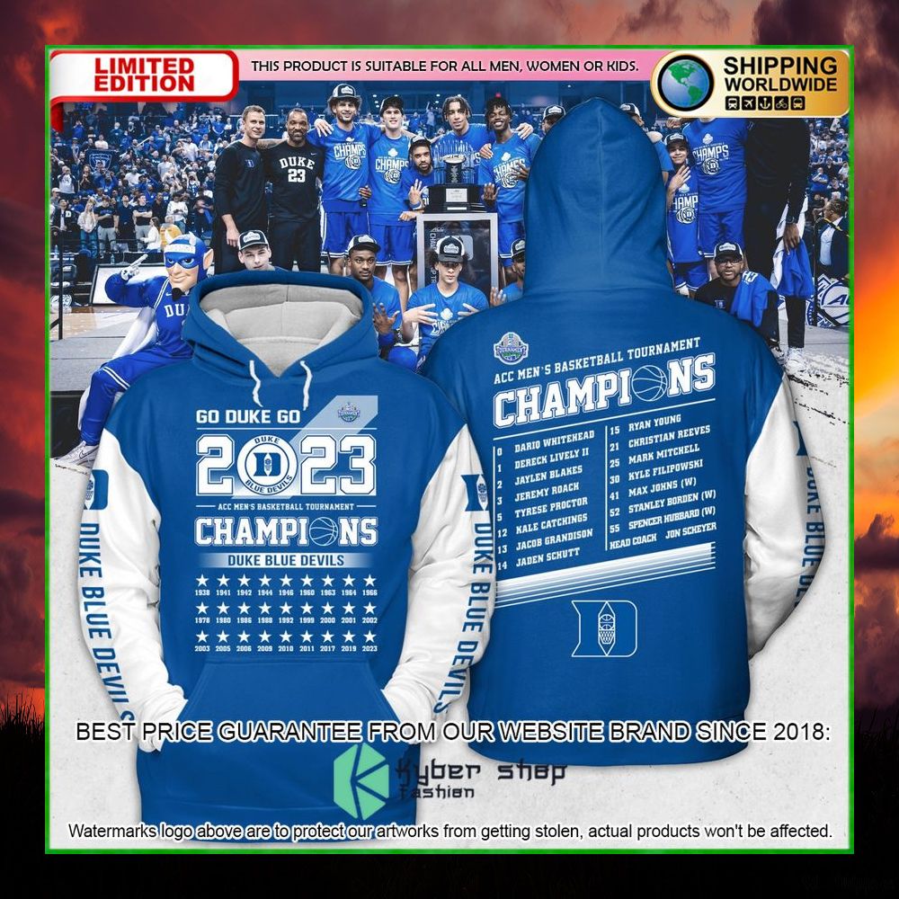 duke blue devils mens basketball champions 2023 hoodie shirt limited edition