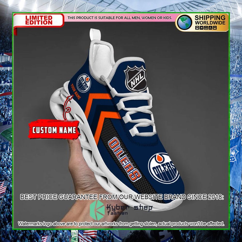 edmonton oilers custom name clunky max soul shoes limited edition