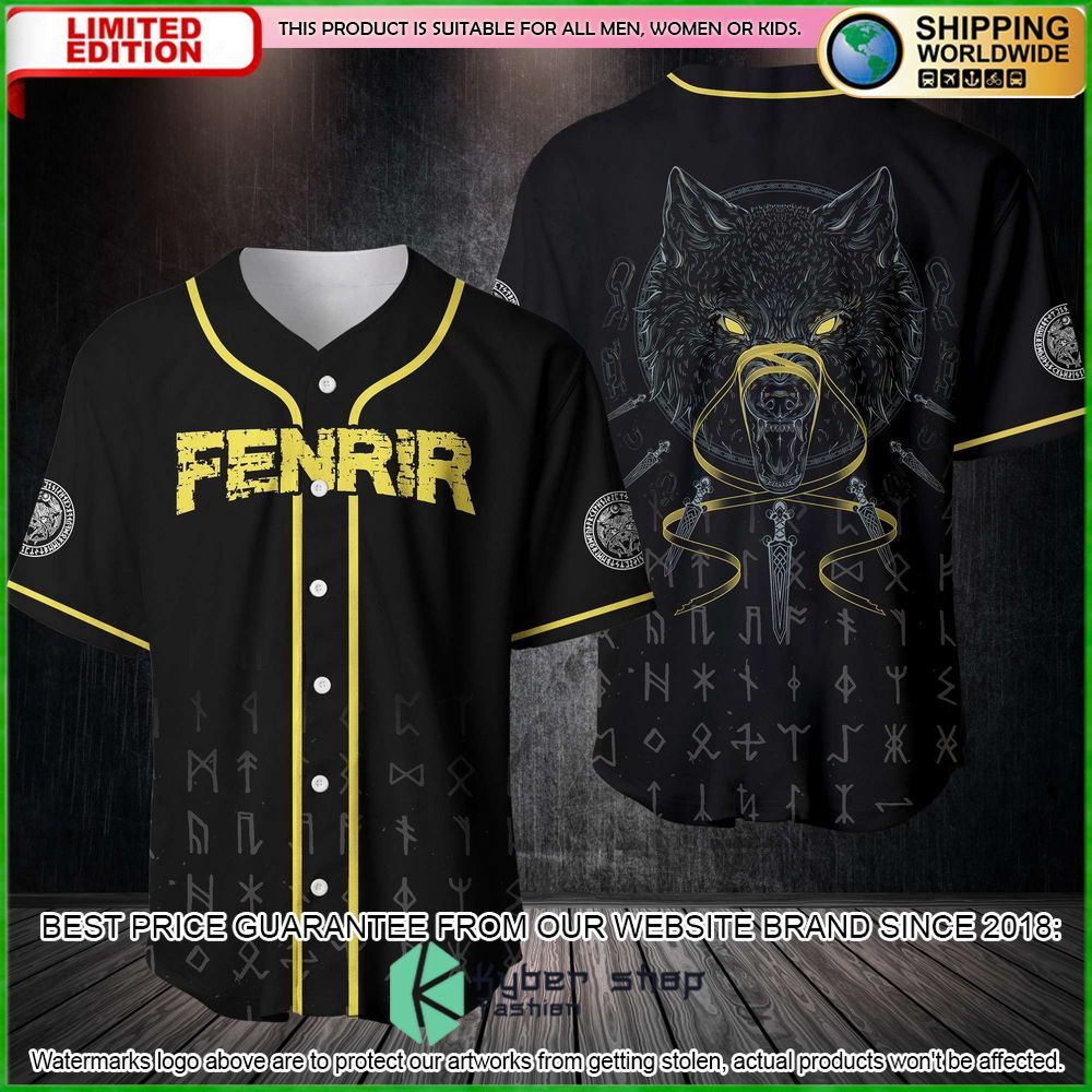 fenrir wolf baseball jersey limited edition