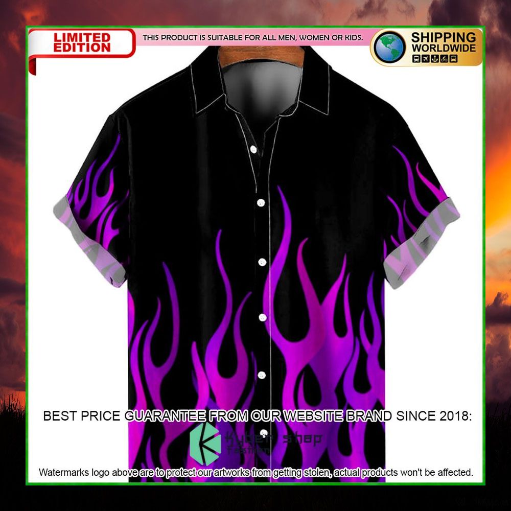 flame pattern shirt hawaiian shirt limited edition 5lwga