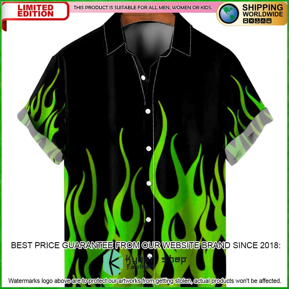 flame pattern shirt hawaiian shirt limited edition dsp5m