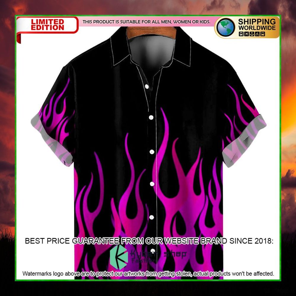 flame pattern shirt hawaiian shirt limited edition iilie