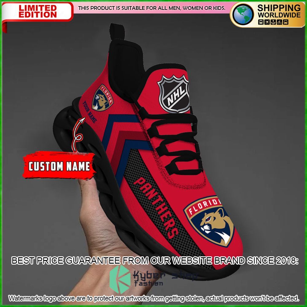 Florida Panthers Custom Name Clunky Max Soul Shoes - LIMITED EDITION
