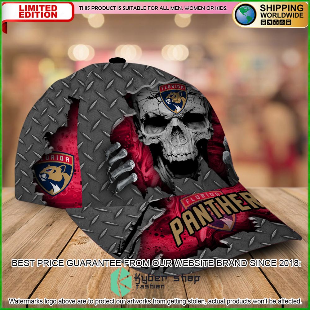 florida panthers custom name nhl skull cap limited edition pfqo3
