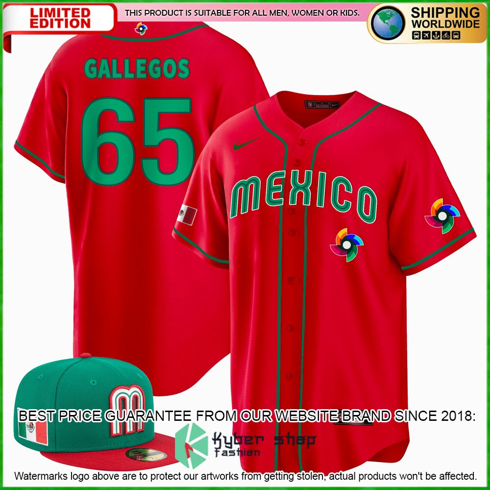 giovanny gallegos 65 mexico baseball jersey limited edition 7ojzv