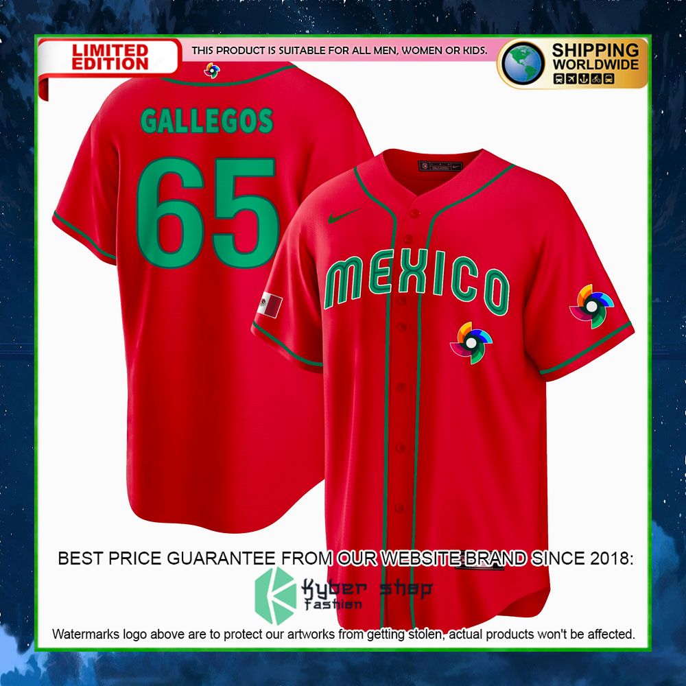 giovanny gallegos 65 mexico baseball jersey limited edition e1lt1