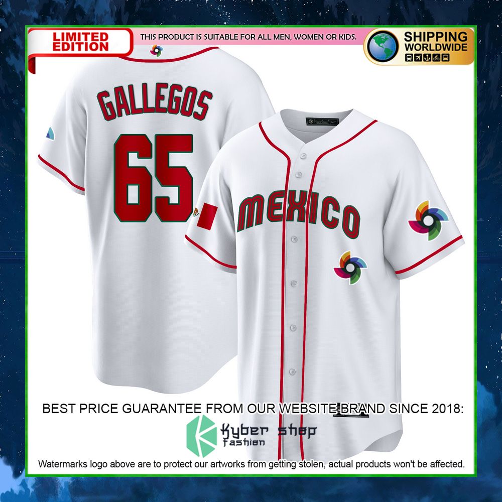 giovanny gallegos 65 mexico baseball jersey limited edition mibjg