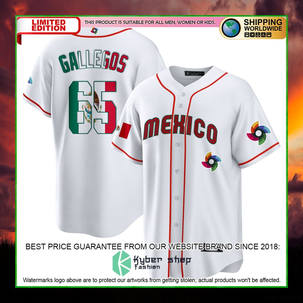 giovanny gallegos 65 mexico baseball jersey limited edition omgdl