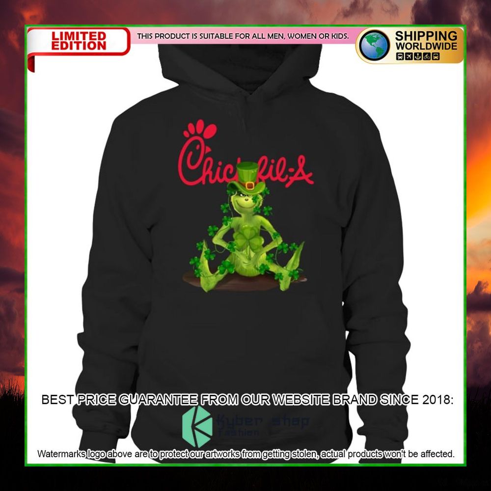grinch patricks day chick fil a hoodie shirt limited edition awhon