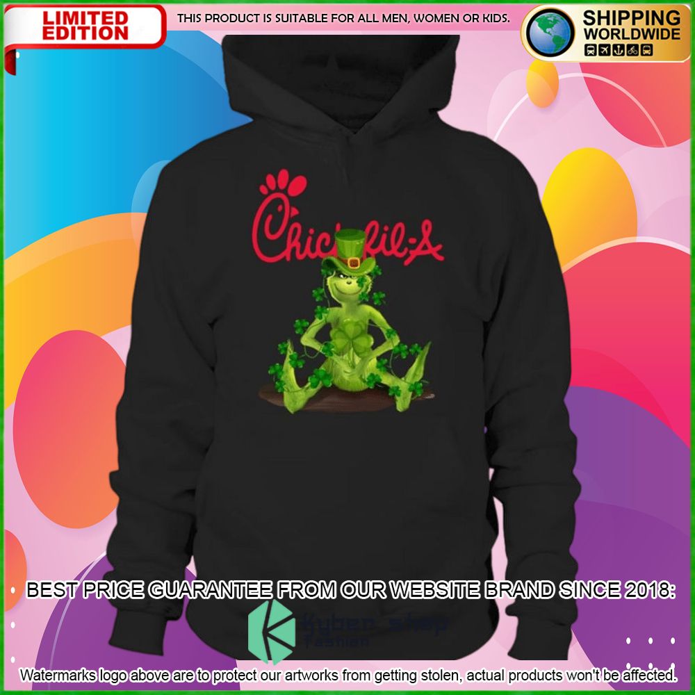 grinch patricks day chick fil a hoodie shirt limited edition cn5ai