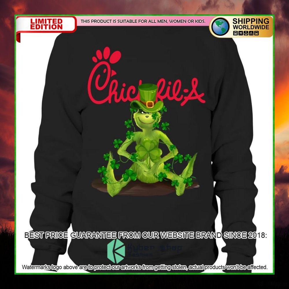 grinch patricks day chick fil a hoodie shirt limited edition qcmwn