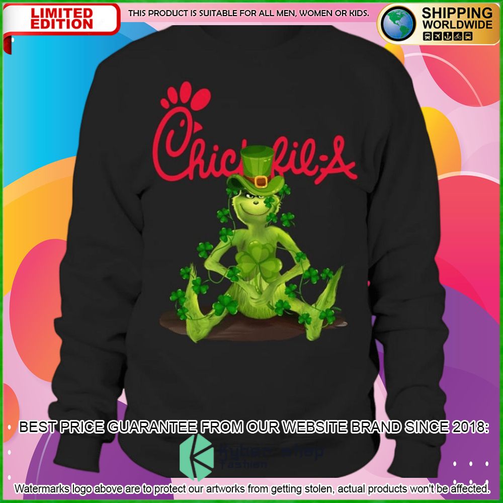 grinch patricks day chick fil a hoodie shirt limited edition vptk4