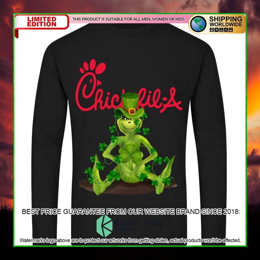 grinch patricks day chick fil a hoodie shirt limited edition wyvfj