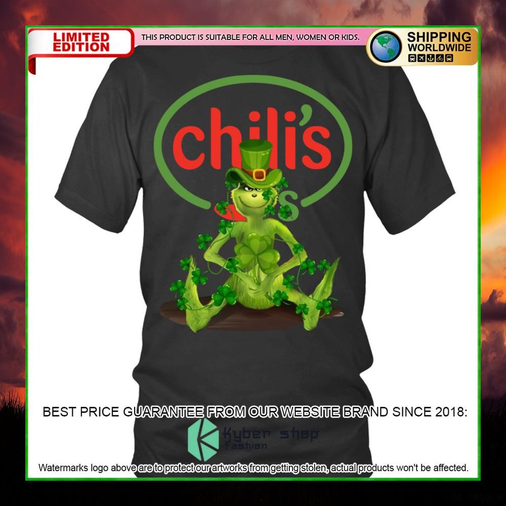 grinch patricks day chilis hoodie shirt limited edition p6elc