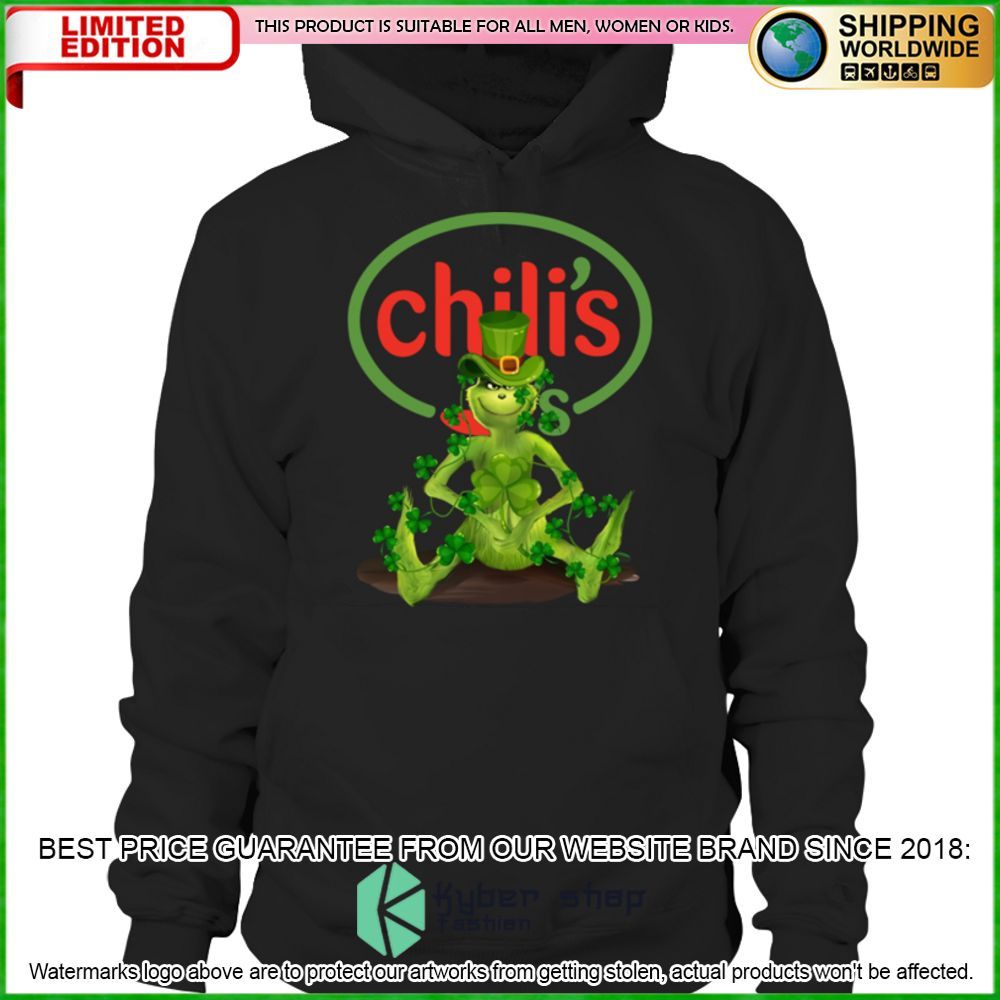 grinch patricks day chilis hoodie shirt limited edition qelog