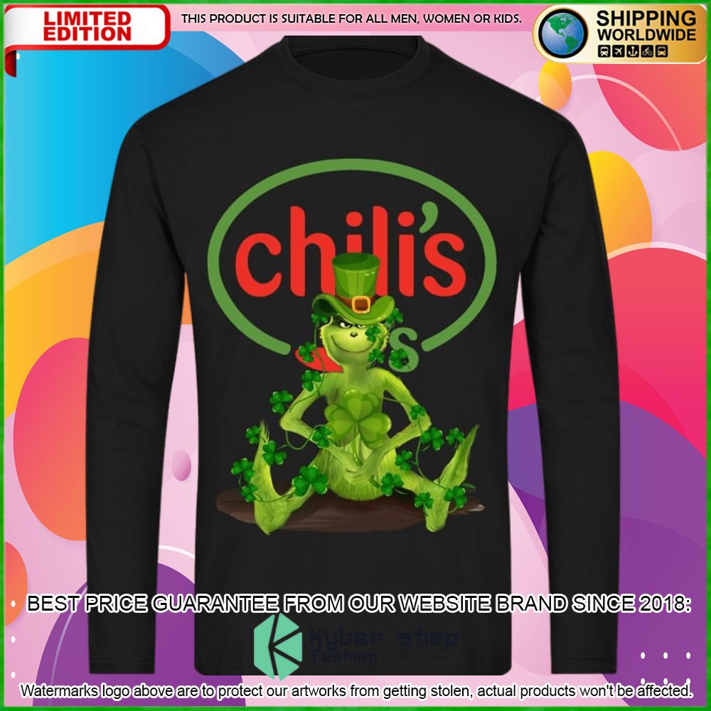 grinch patricks day chilis hoodie shirt limited edition t8vce