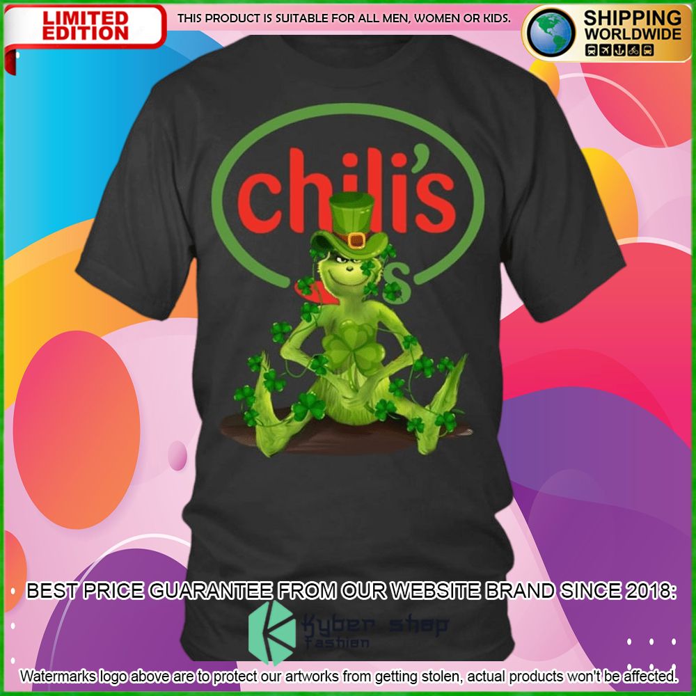 grinch patricks day chilis hoodie shirt limited edition tkeol