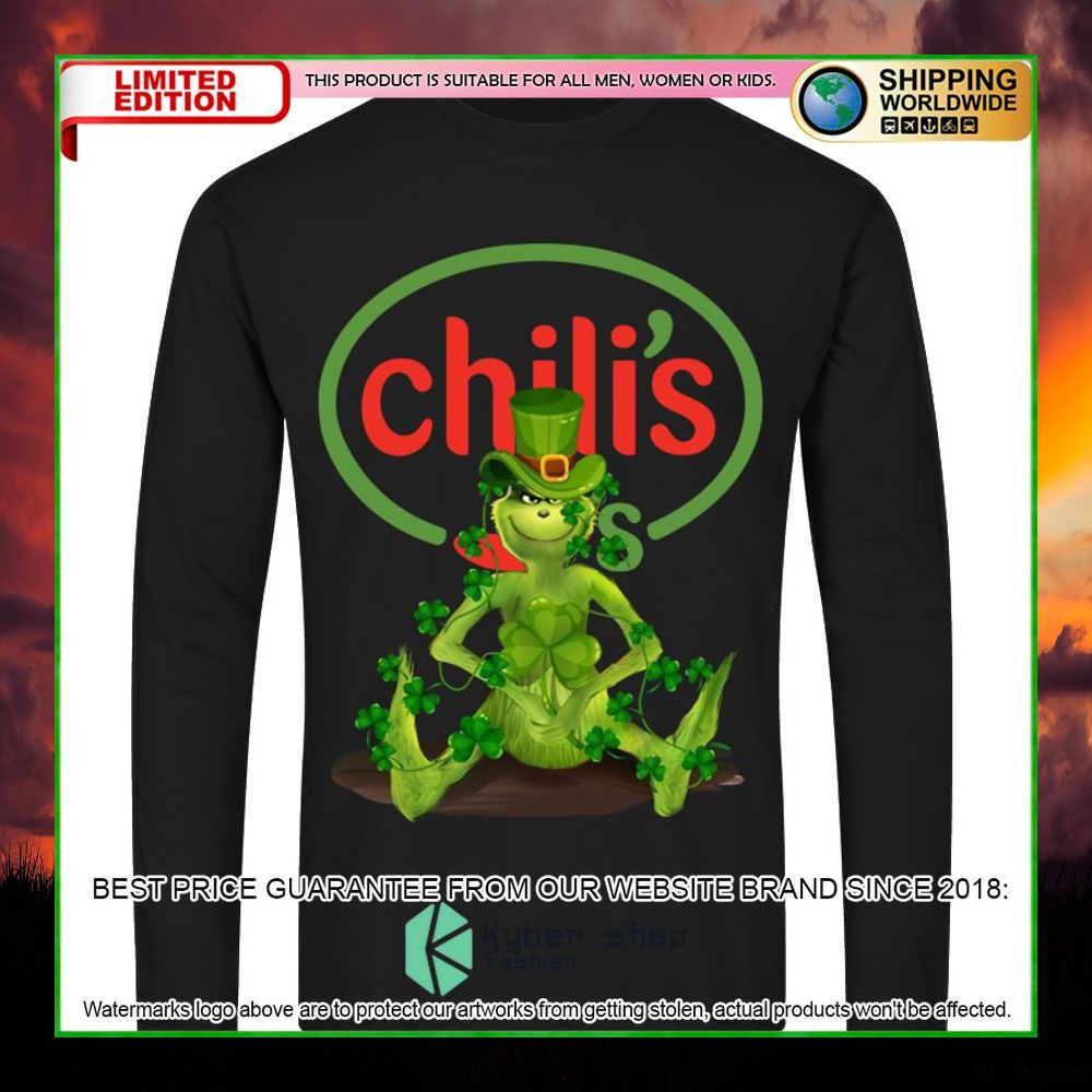 grinch patricks day chilis hoodie shirt limited edition tvyzu