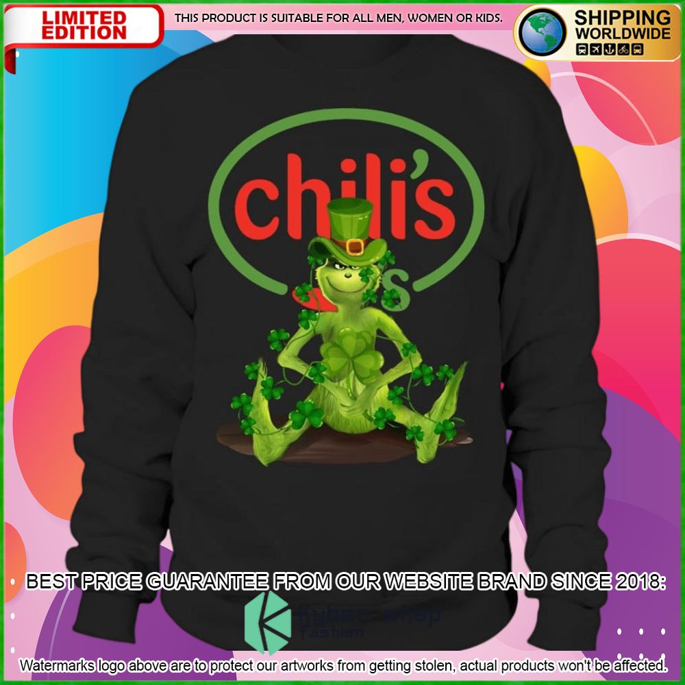 grinch patricks day chilis hoodie shirt limited edition wu0pn