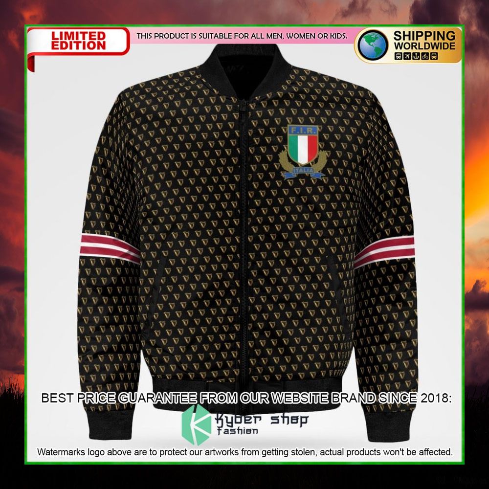 guinness beer italy national rugby union team bomber jacket limited edition l9dcu