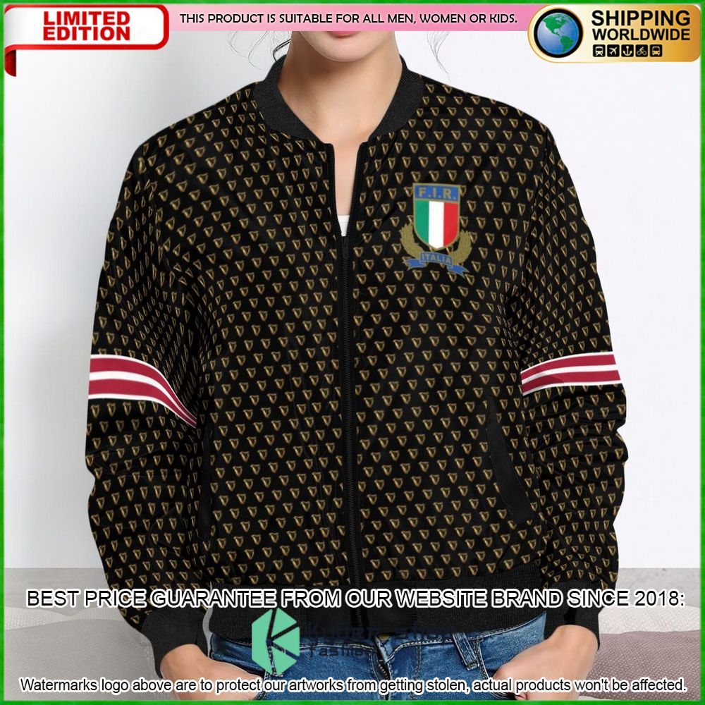 guinness beer italy national rugby union team bomber jacket limited edition mtfn1