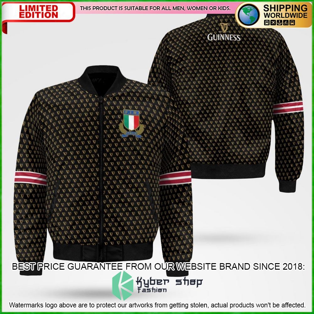 guinness beer italy national rugby union team bomber jacket limited edition tdm6s