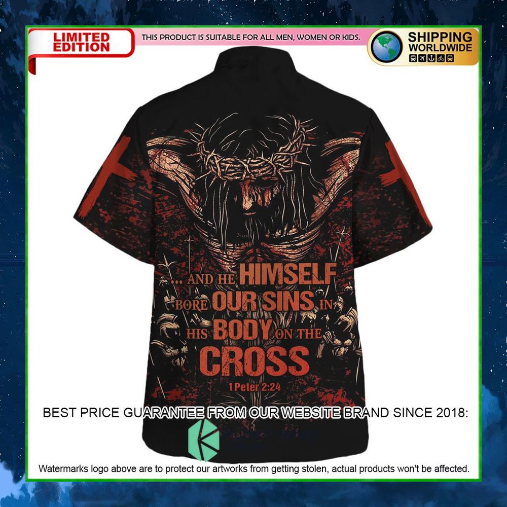 himself our sins body cross hawaiian shirt limited edition vefbd