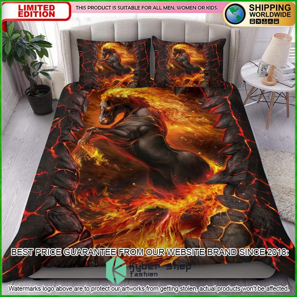 horse fire crack bedding set limited edition 2qsu8