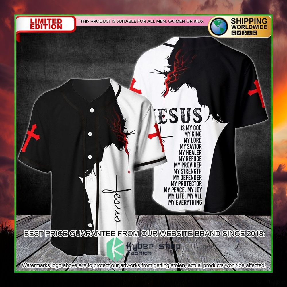 jesus is my god my king my lord baseball jersey limited edition bbqpt