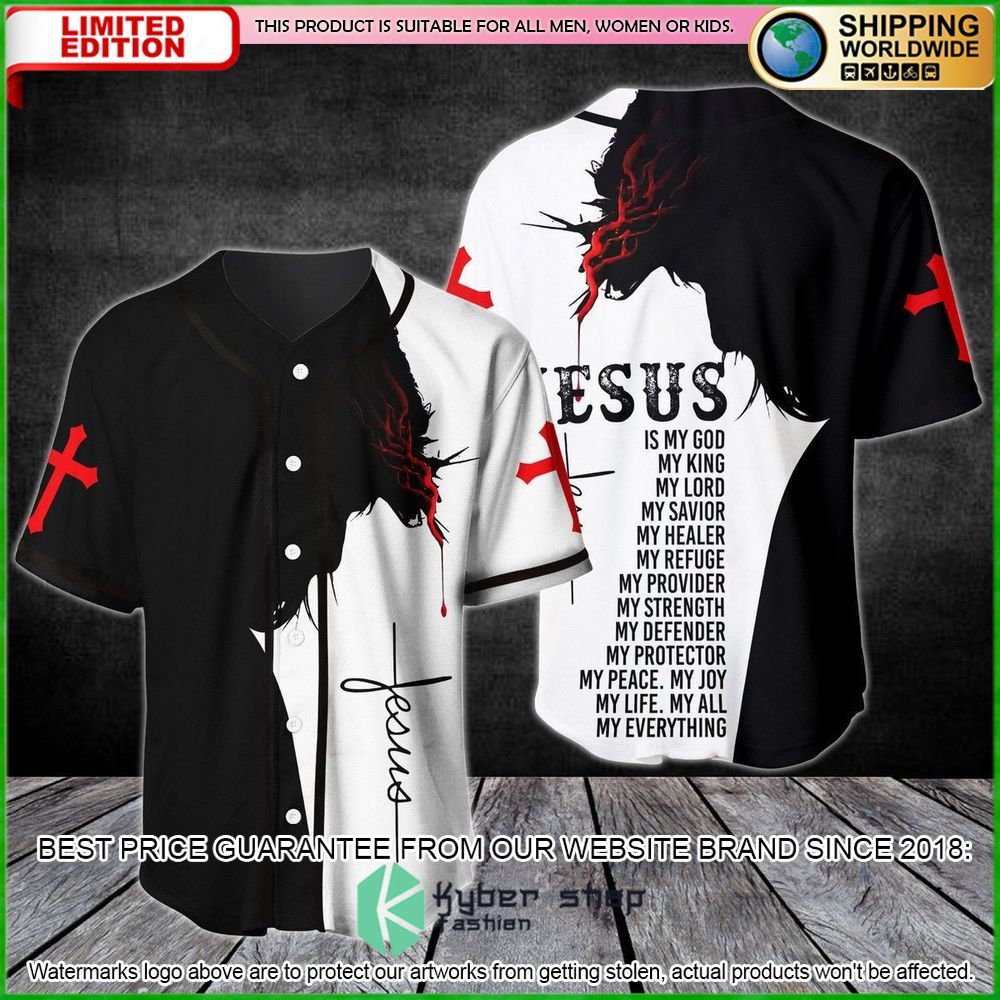 jesus is my god my king my lord baseball jersey limited edition hb3sp