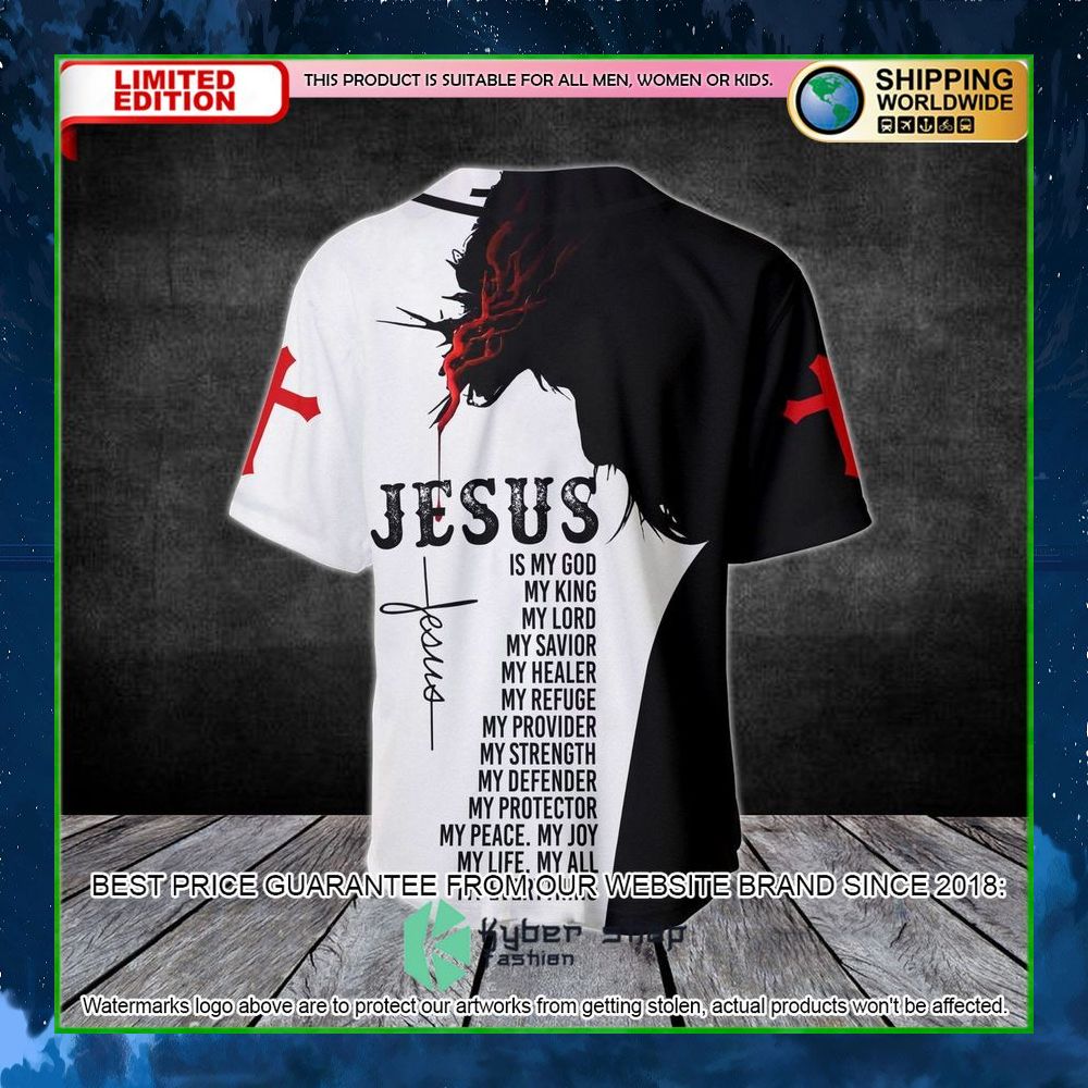 jesus is my god my king my lord baseball jersey limited edition tua7q