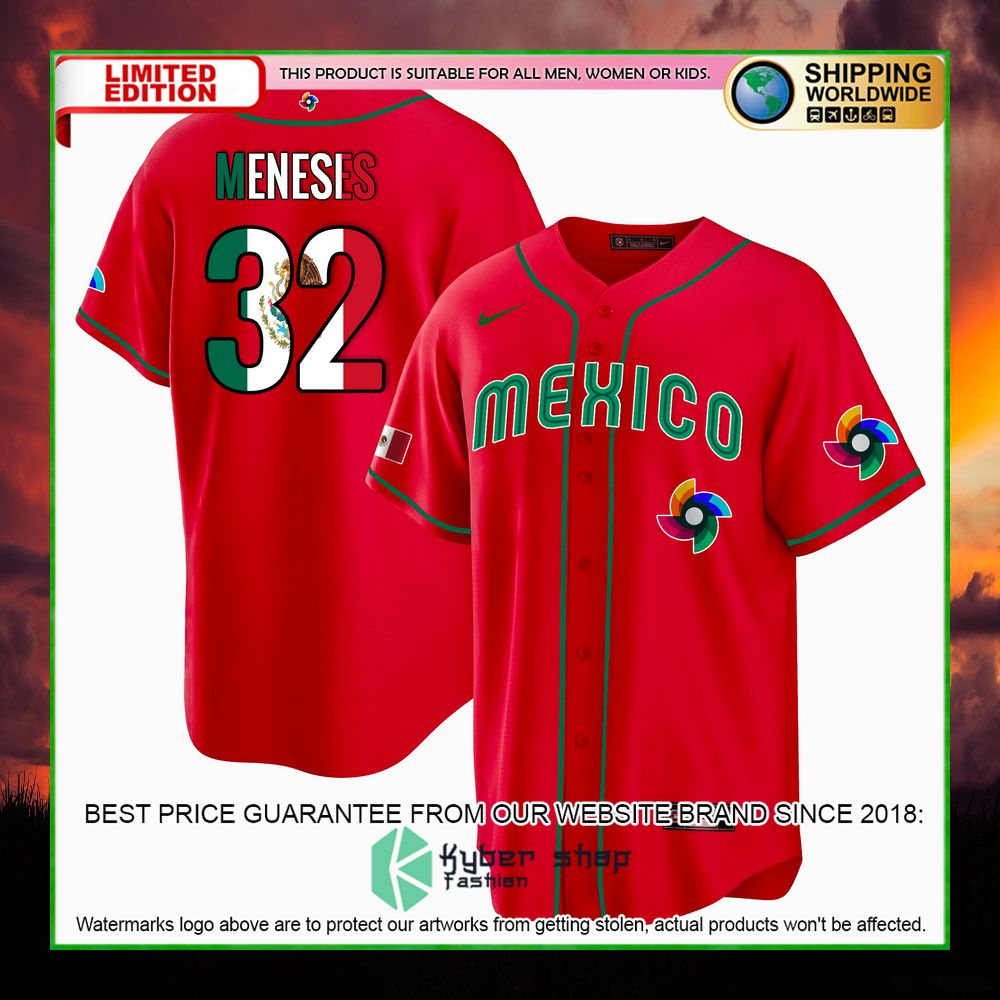 joey meneses 32 mexico baseball jersey limited edition lcthl