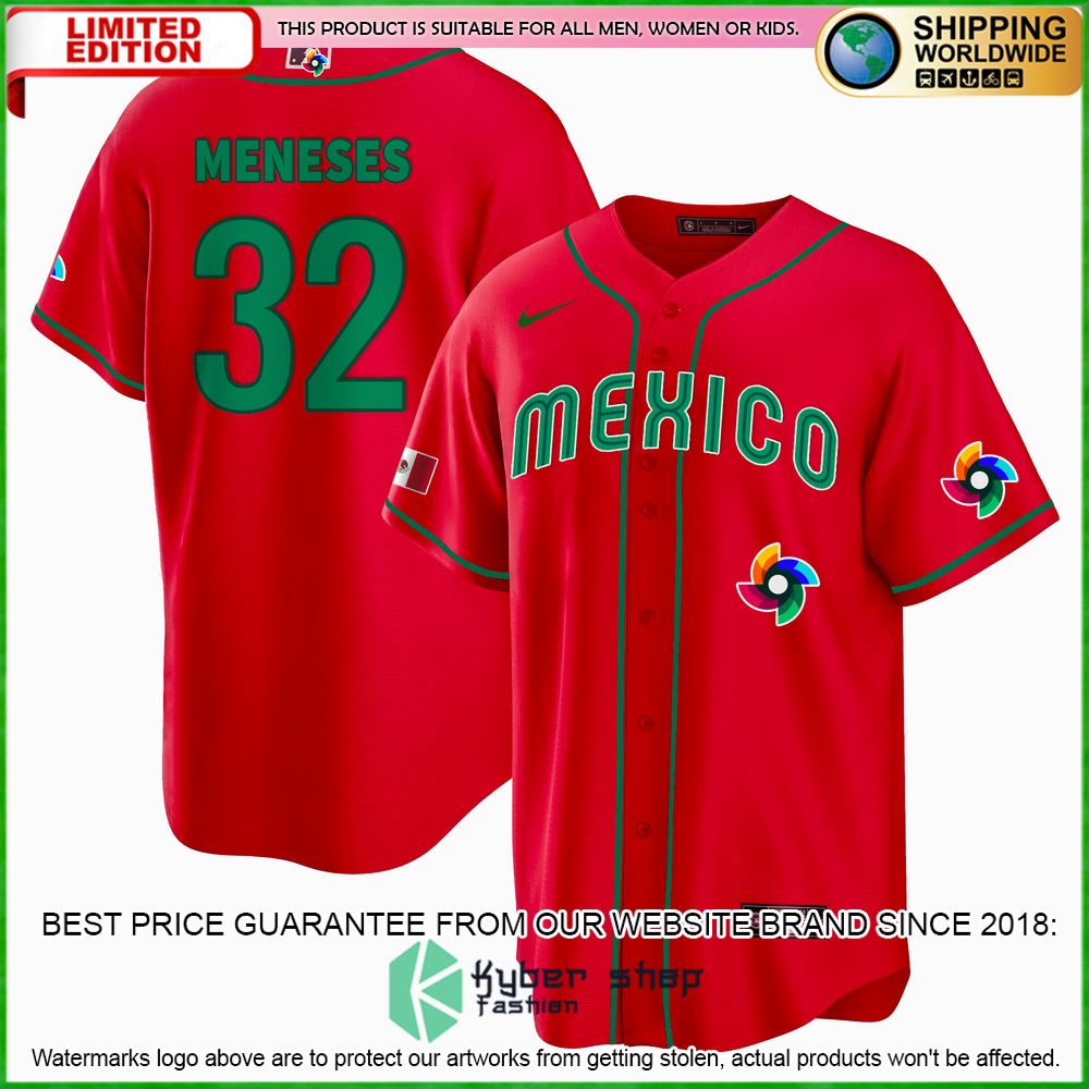 joey meneses 32 mexico baseball jersey limited edition r6wop