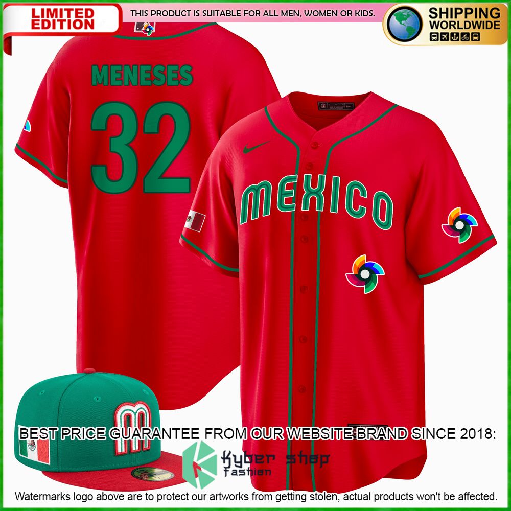 joey meneses 32 mexico baseball jersey limited edition vykh0