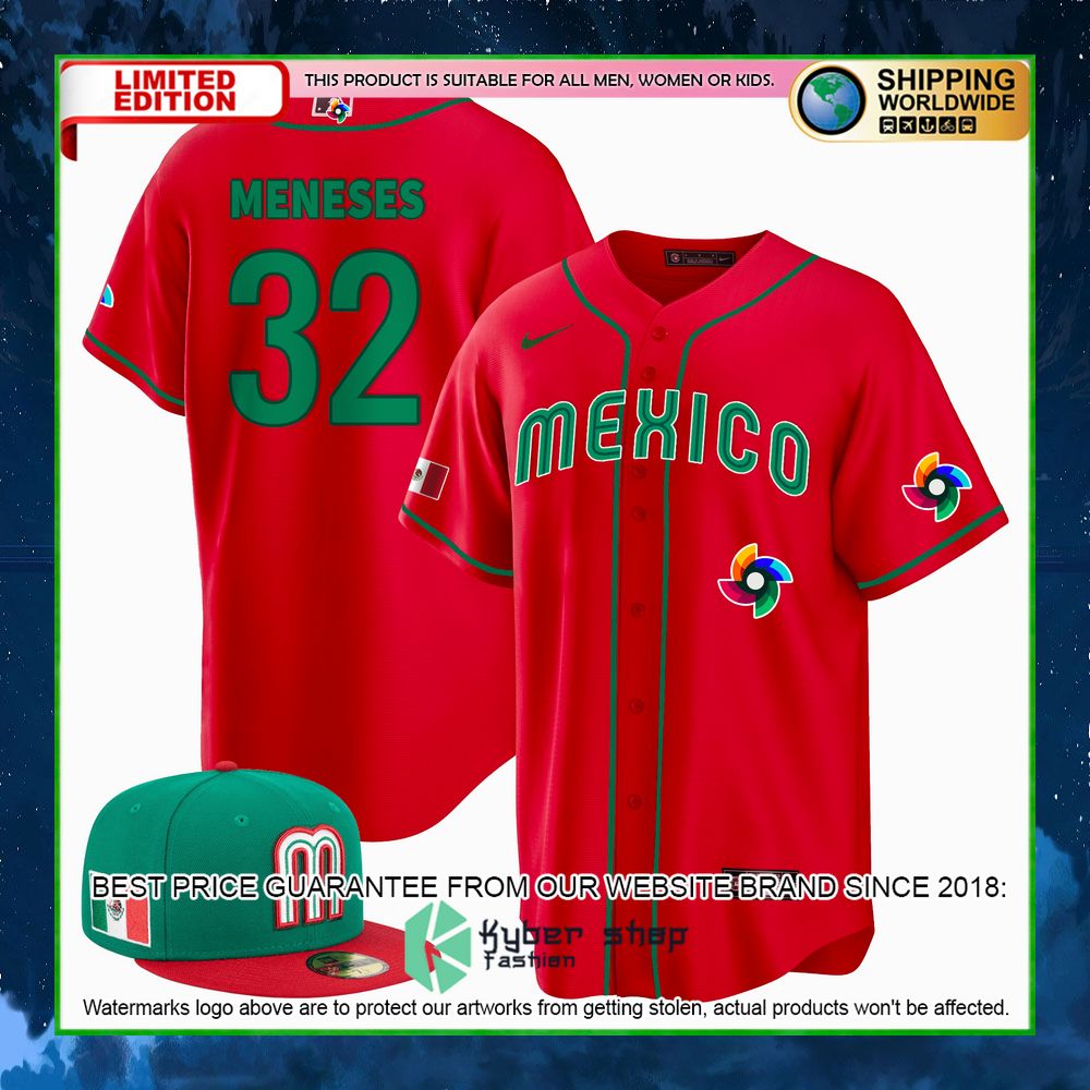 joey meneses 32 mexico baseball jersey limited edition wkjef