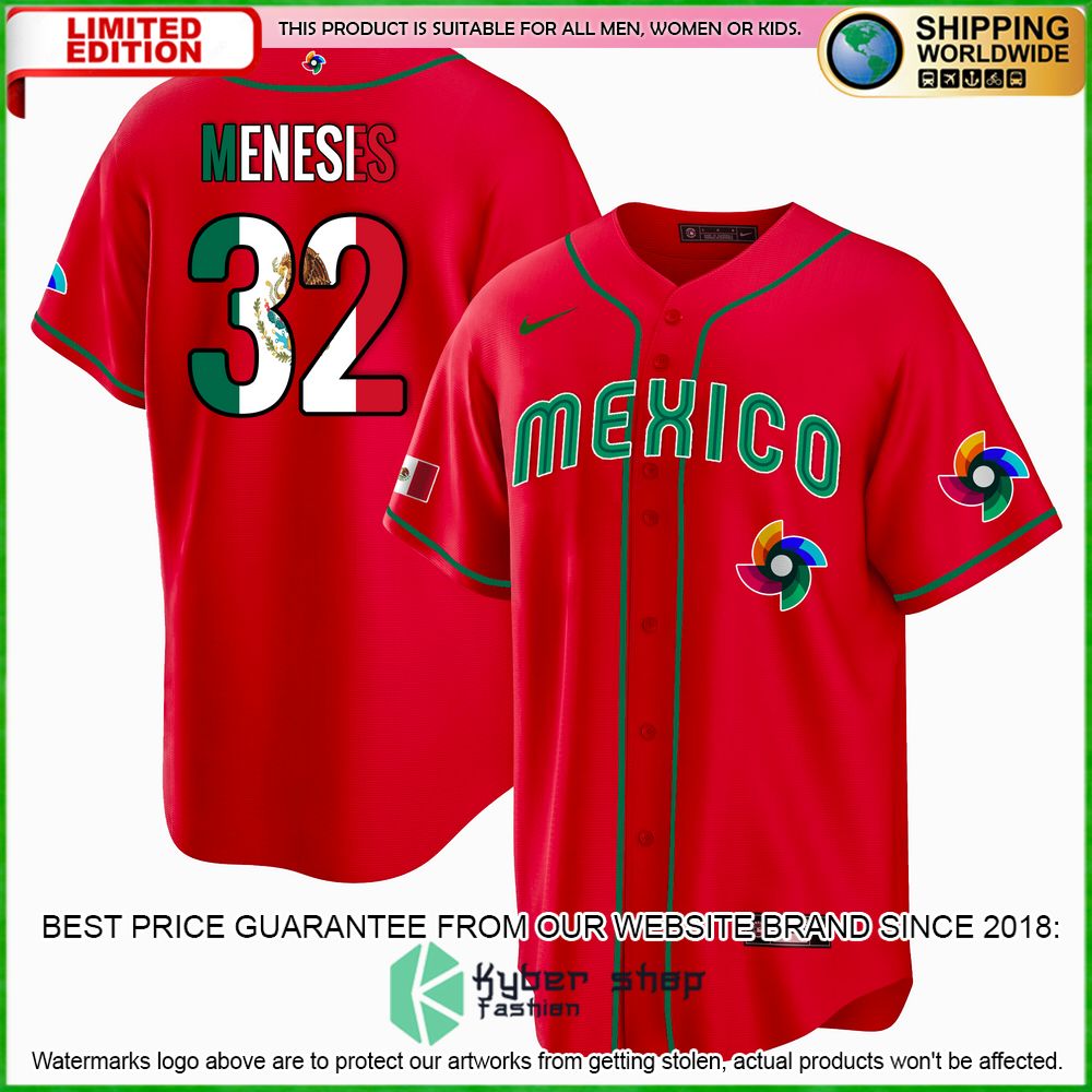 joey meneses 32 mexico baseball jersey limited edition wuowp