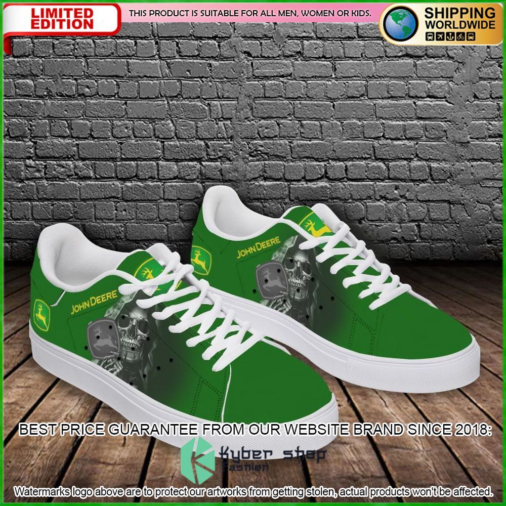 john deere skull green stan smith low top shoes limited edition 08foa
