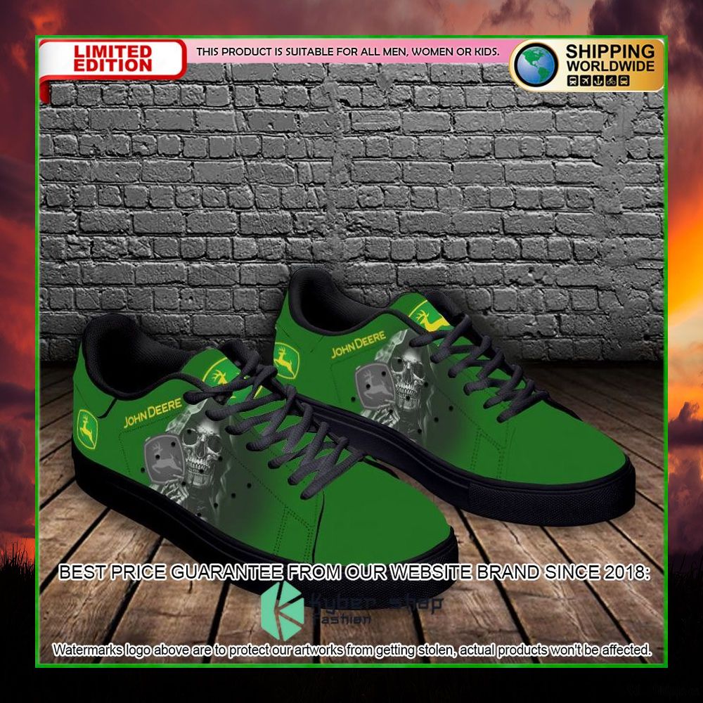 john deere skull green stan smith low top shoes limited edition acicg