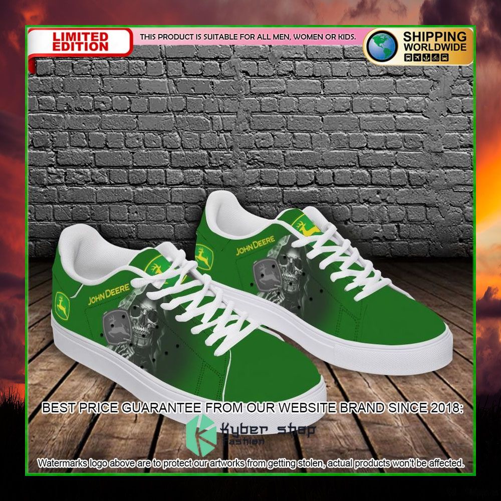 john deere skull green stan smith low top shoes limited edition vtfgl